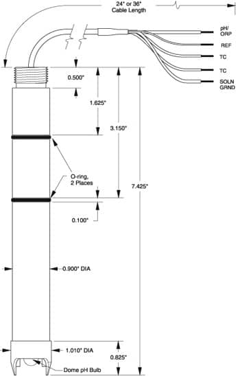 ST977 DynaProbe dimension drawing