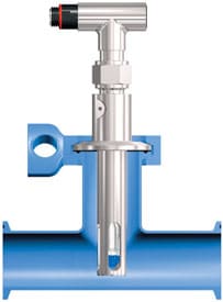 pH electrode in triclamp tee